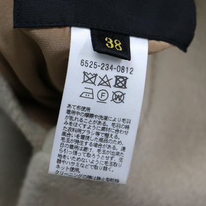 20秋冬 ケヌキ リバーシブル ハーフ コート / ミドル丈 Vネック ノーカラー チェック柄 ウール