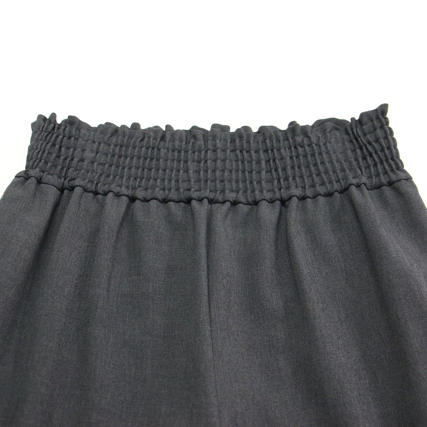 24秋冬 ウールライク ストレッチ ワイド パンツ / ウエストゴム ハイウエスト