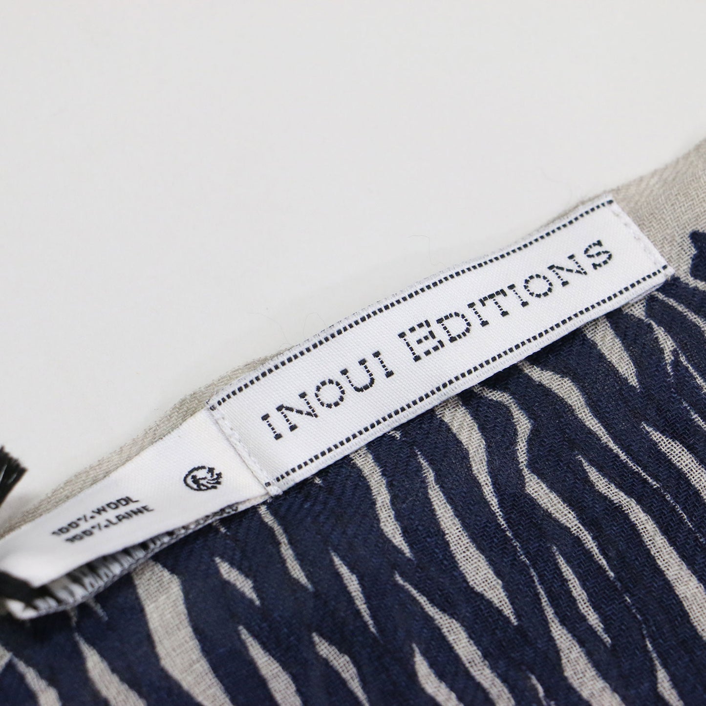 5匹のアニマル柄 ストール / ショール スカーフ 大判 フリンジ ウール