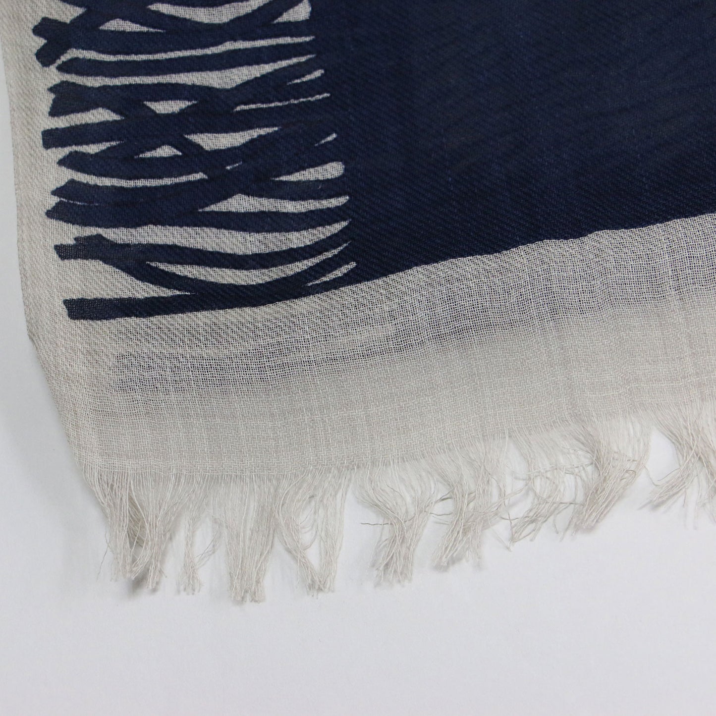 5匹のアニマル柄 ストール / ショール スカーフ 大判 フリンジ ウール