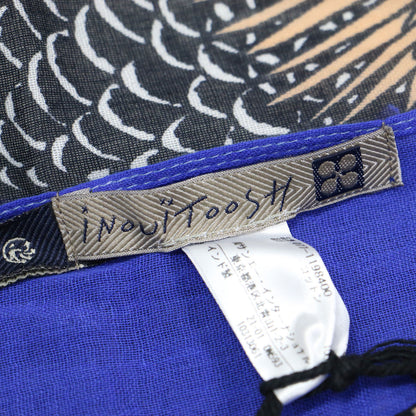 クジャク柄 コットン スカーフ / ストール 正方形 プリント 鳥