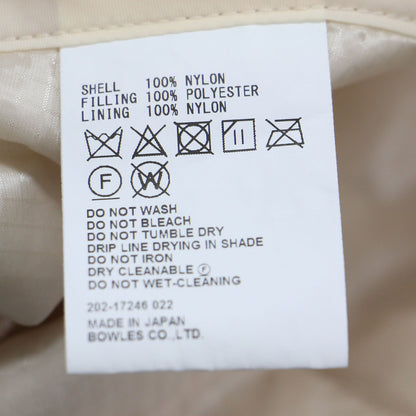 20秋冬 キルティング ライナー ジャケット / QUILTED BIG LINER JACKET ノーカラー オーバーサイズ 中わた ナイロン
