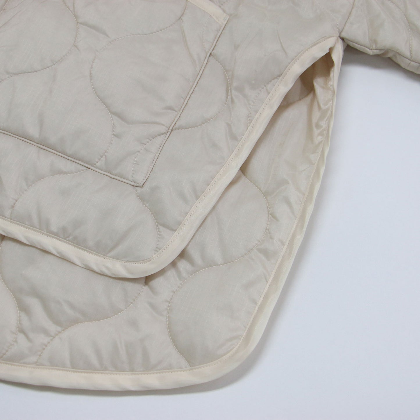 20秋冬 キルティング ライナー ジャケット / QUILTED BIG LINER JACKET ノーカラー オーバーサイズ 中わた ナイロン
