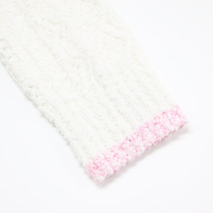 24春夏 ココマークボタン レース編み ニット カーディガン P76957K11092 / クルーネック 長袖 コットン カシミヤ