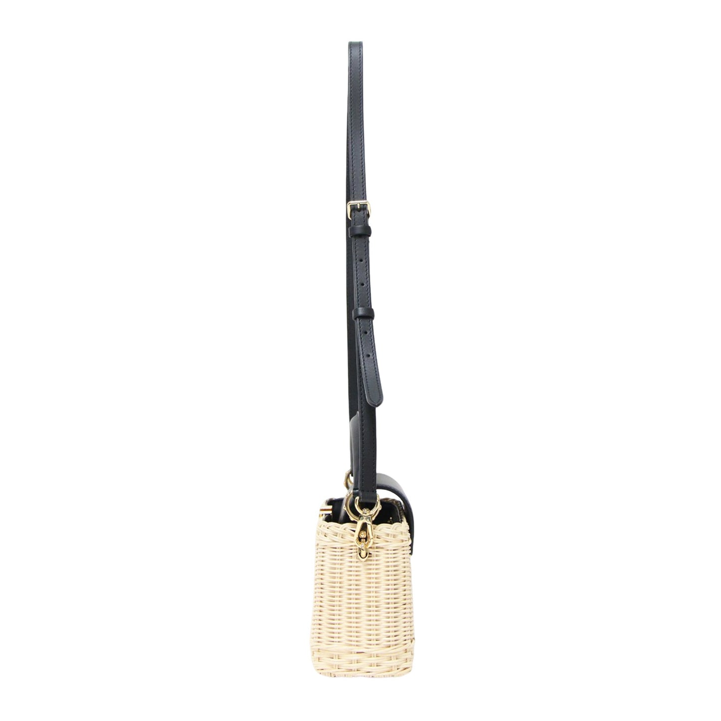 25春夏 カプシーヌ MINI M26003 / ハンドバッグ ショルダー 2WAY LVロゴ コンビ レザー ラタン