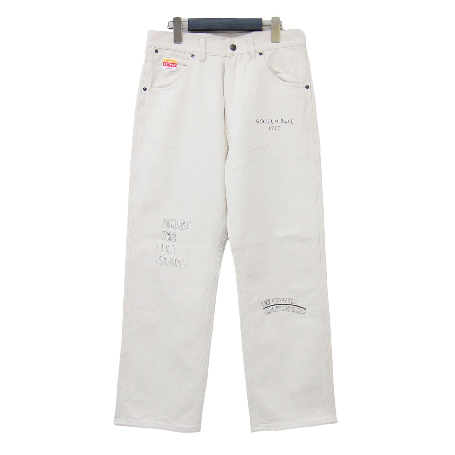 × JOURNAL STANDARD relume 別注 22秋冬 ハンドプリント パンツ / ストレート ツイル コットン