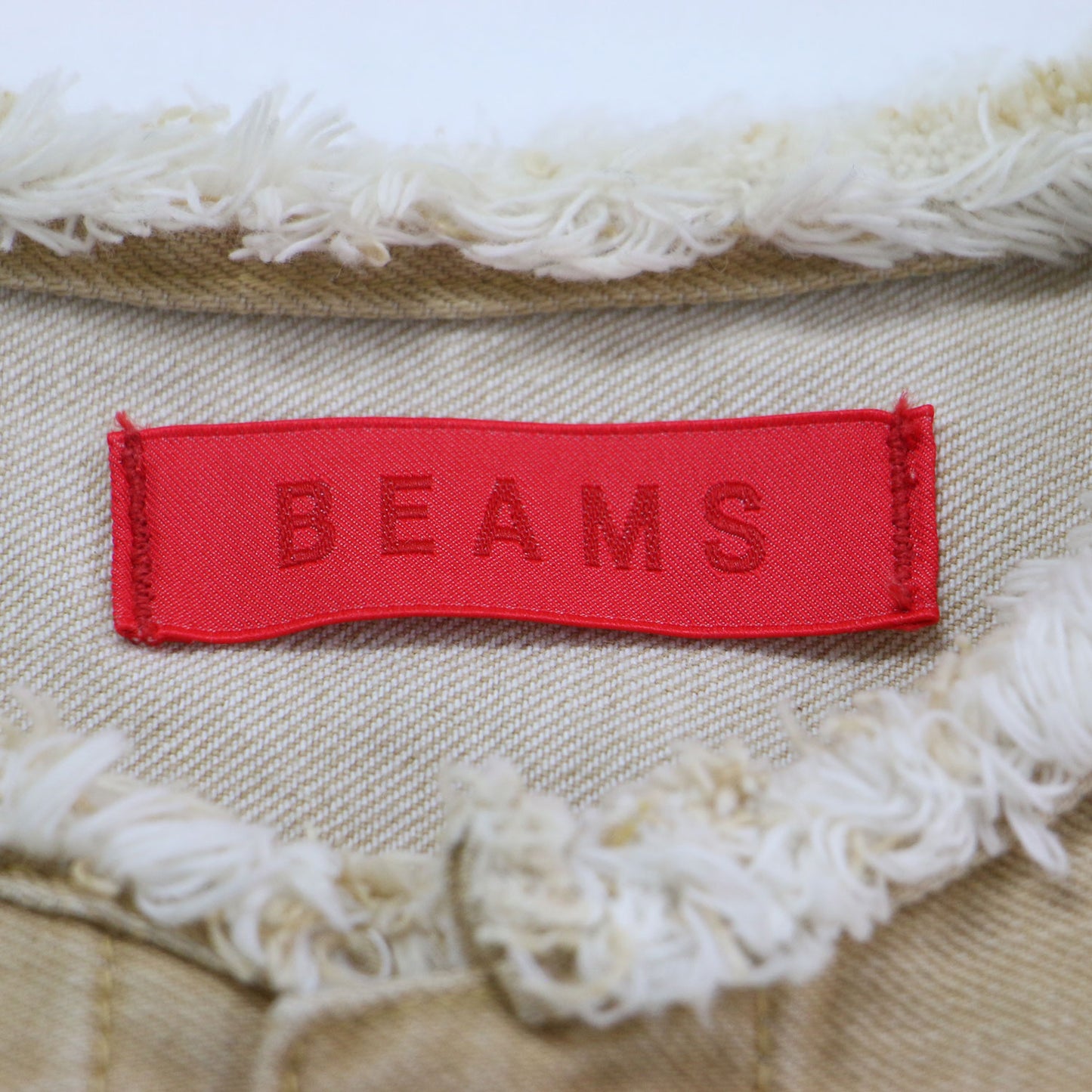 × RED CARD 別注 21春夏 ノーカラー タック デニムジャケット / 長袖 クロップド丈 コンパクト フリンジ ストレッチ コットン