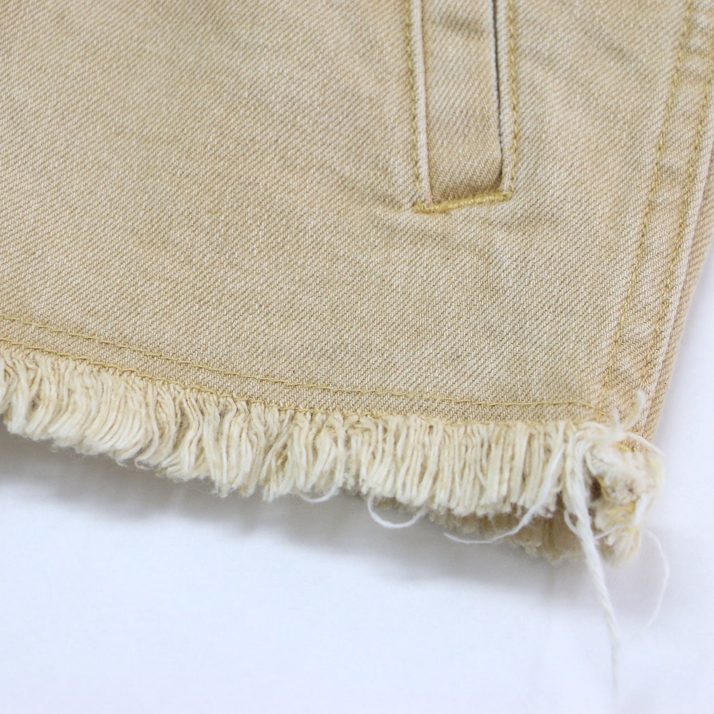 × RED CARD 別注 21春夏 ノーカラー タック デニムジャケット / 長袖 クロップド丈 コンパクト フリンジ ストレッチ コットン