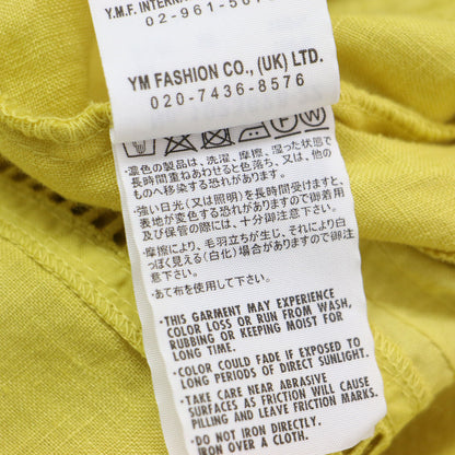 リネン はしごレース ミドルシャツ / 長袖 ワイド Aライン
