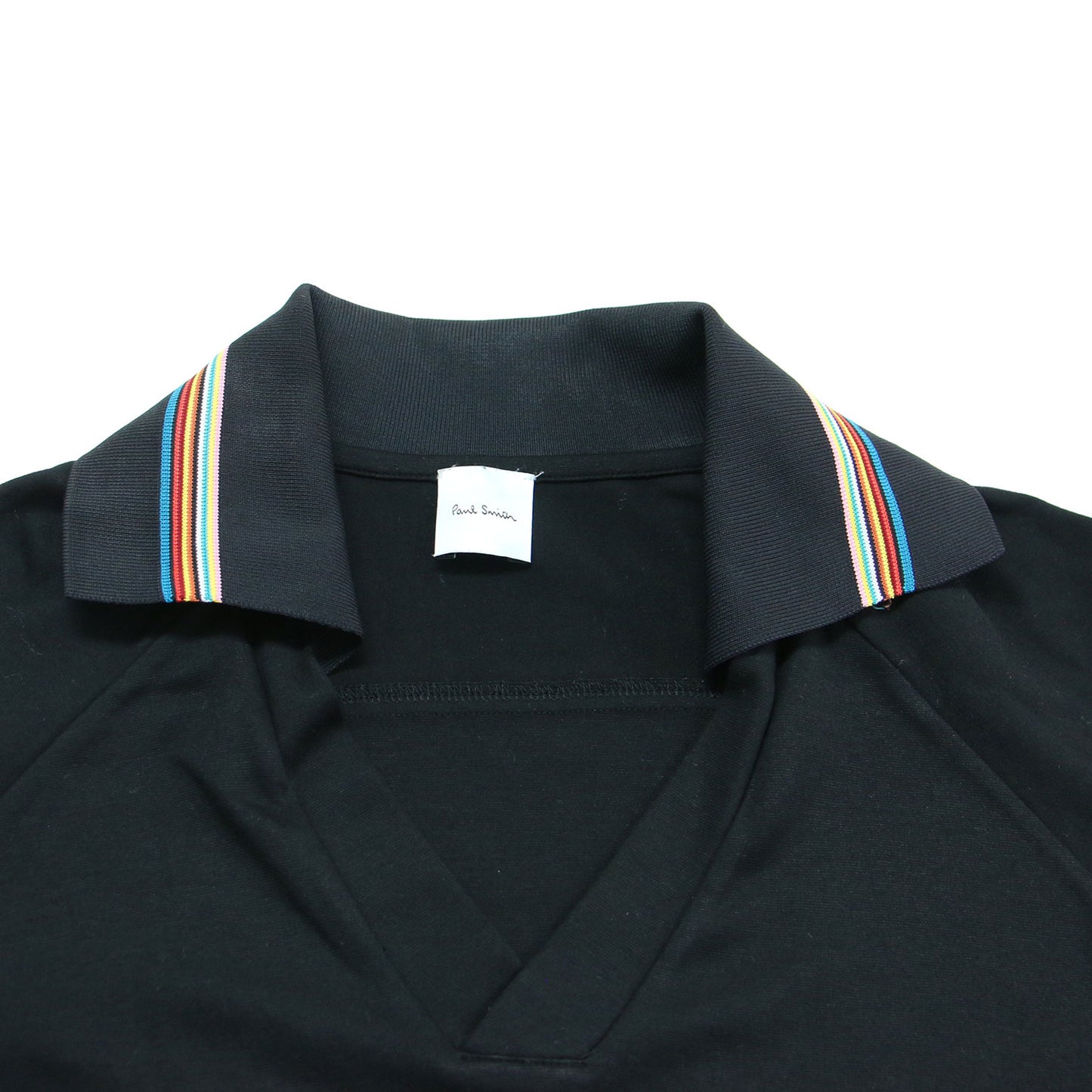 シグネチャー ジャージー カットソー / プルオーバー 長袖 スキッパーカラー ワイド スリット ポロ ストレッチ