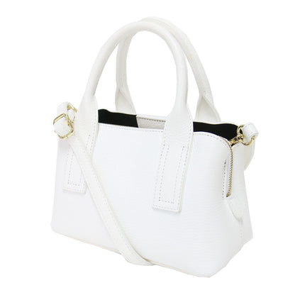 ミニトートバッグ / Bianco ショルダーバッグ 2WAY クロスボディ ダブルジップ レザー