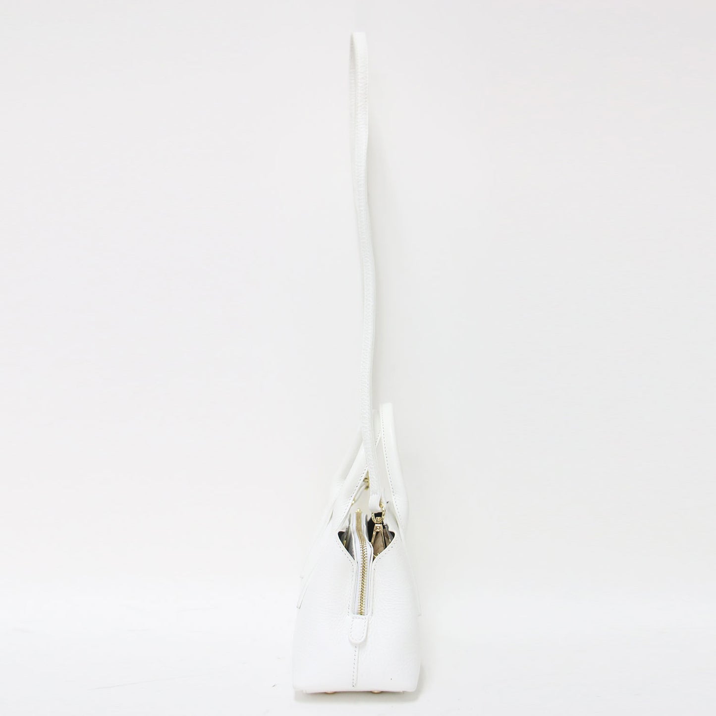 ミニトートバッグ / Bianco ショルダーバッグ 2WAY クロスボディ ダブルジップ レザー