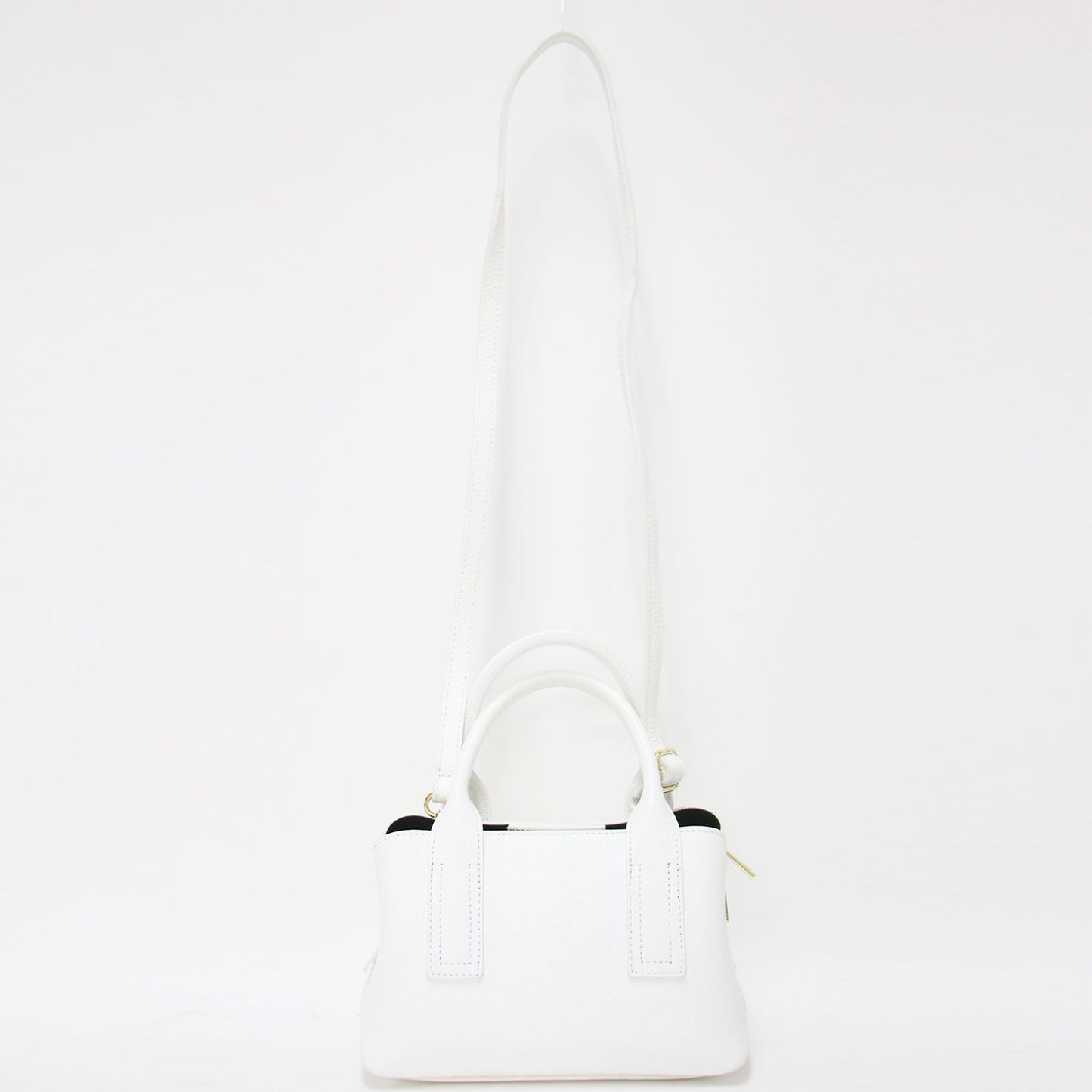 ミニトートバッグ / Bianco ショルダーバッグ 2WAY クロスボディ ダブルジップ レザー