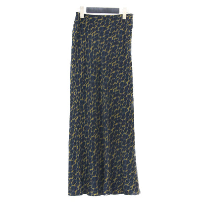 24秋冬 レオパード スカート / LEOPARD SKIRT ロングスカート Iライン ウエストゴム 微起毛 総柄
