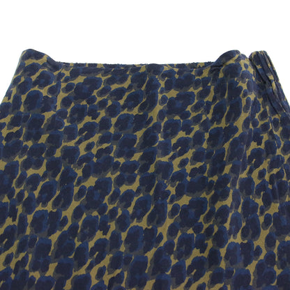 24秋冬 レオパード スカート / LEOPARD SKIRT ロングスカート Iライン ウエストゴム 微起毛 総柄