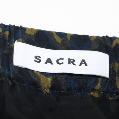 24秋冬 レオパード スカート / LEOPARD SKIRT ロングスカート Iライン ウエストゴム 微起毛 総柄