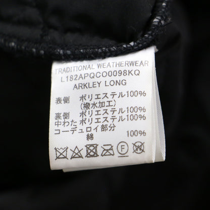 アークリー ロング キルティングコート / ARKLEY LONG 長袖 ノーカラー ミディ丈 メタルボタン 撥水加工