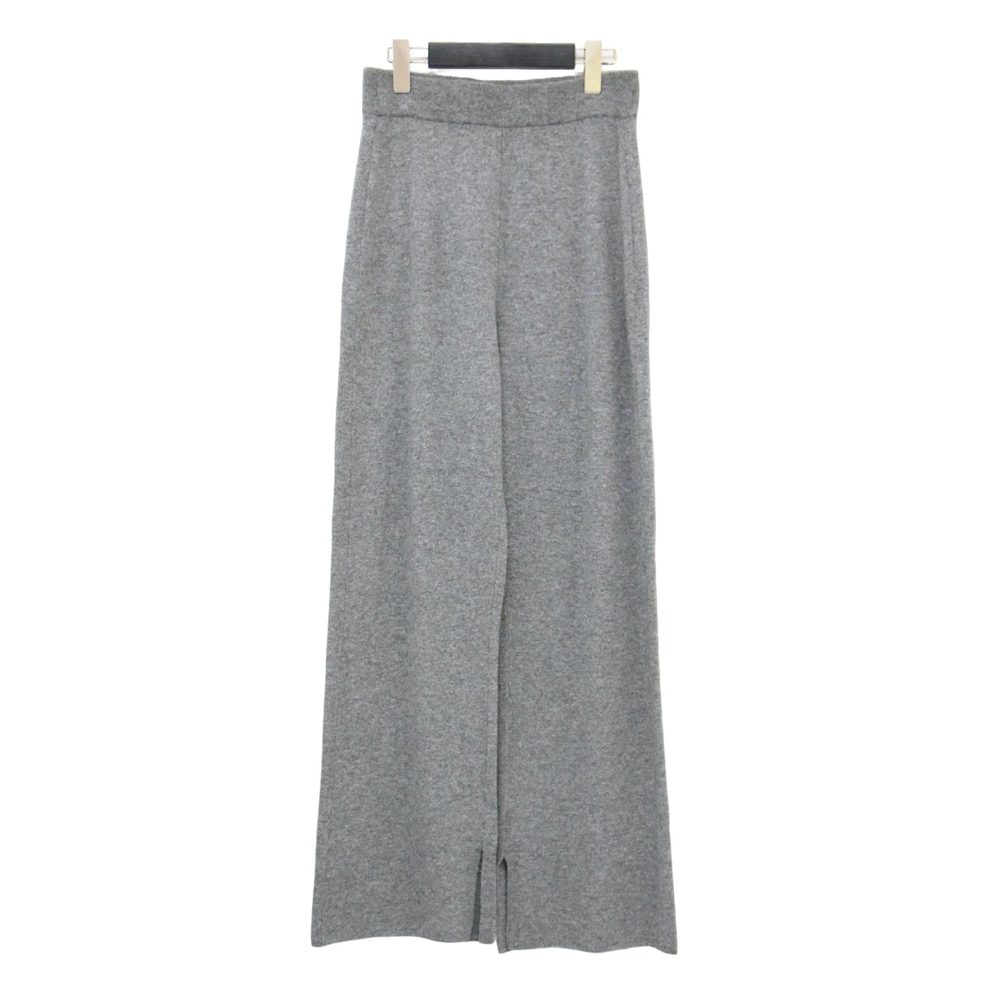 23秋冬 ニット パンツ / ストレート ワイド フレア ウエストゴム スリット ウール