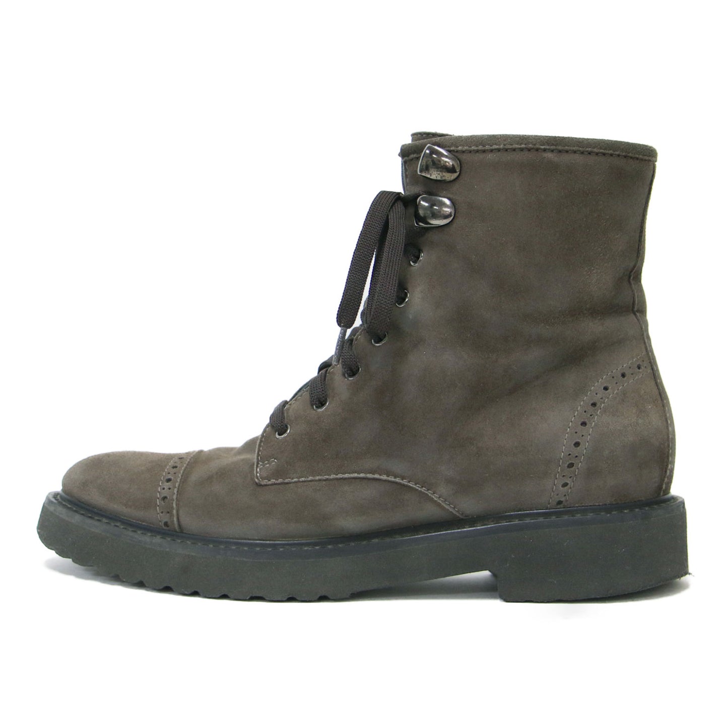 レースアップ スウェード ショートブーツ / フラット 厚底 ゴアテックス レザー