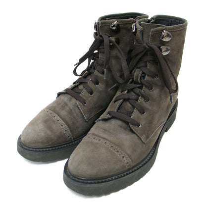 レースアップ スウェード ショートブーツ / フラット 厚底 ゴアテックス レザー