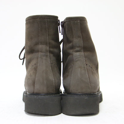 レースアップ スウェード ショートブーツ / フラット 厚底 ゴアテックス レザー