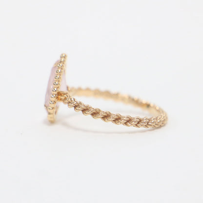 セルパンボエム リング スモール / SERPENT BOHME PINK QUARTZ 指輪 ドロップモチーフ ピンククオーツ ピンクゴールド