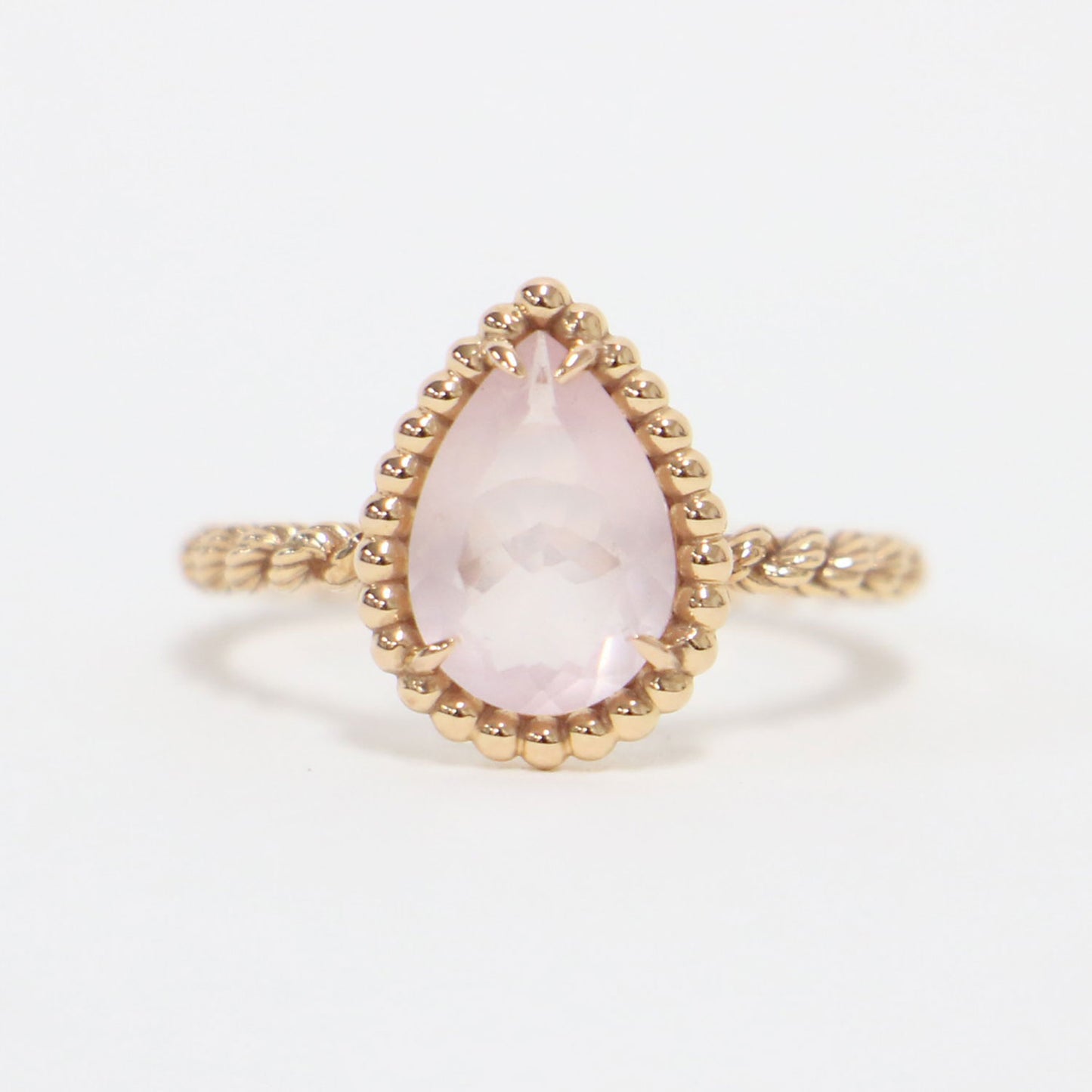 セルパンボエム リング スモール / SERPENT BOHME PINK QUARTZ 指輪 ドロップモチーフ ピンククオーツ ピンクゴールド