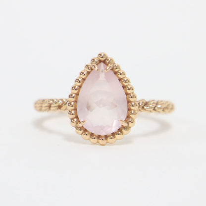 セルパンボエム リング スモール / SERPENT BOHME PINK QUARTZ 指輪 ドロップモチーフ ピンククオーツ ピンクゴールド