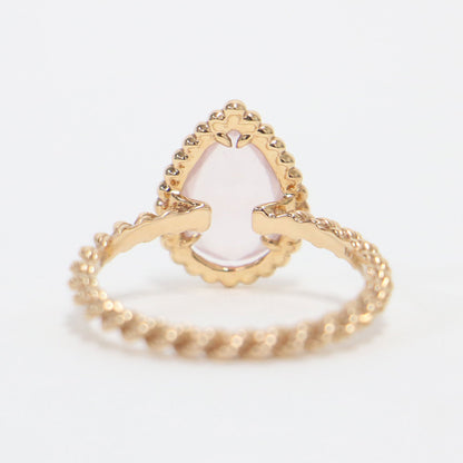 セルパンボエム リング スモール / SERPENT BOHME PINK QUARTZ 指輪 ドロップモチーフ ピンククオーツ ピンクゴールド