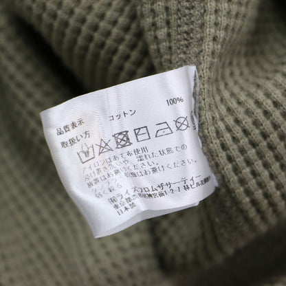 AP STUDIO別注 サーマル カットソー / プルオーバー 長袖 クルーネック サムホール フィンガーホール ロゴ 刺繍 ラウンドヘム ワッフル