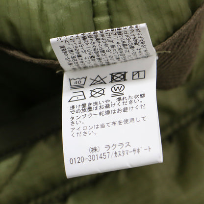 21春夏 キルティングジャケット / BONUM Remake quilting jacket ノーカラー 長袖 ミディ丈 リメイク オーバーシルエット ダブルファスナー