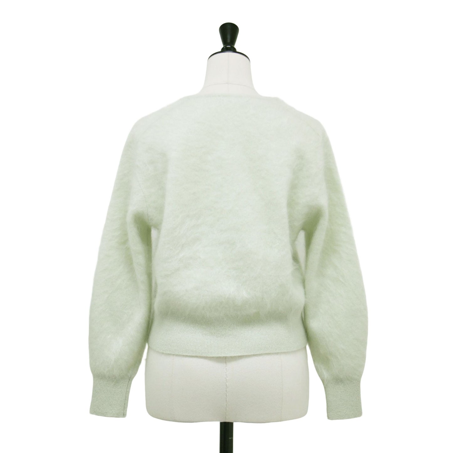 24秋冬 カシミヤファー プルオーバー ニット / Fur Cashmere Seran クルーネック 長袖 ショート丈 コンパクト