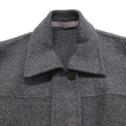 24秋冬 ダブルフェイス ショートコート / Moxie Briane レギュラーカラーコート コンパクト丈 ボックス ポケット ウール カシミヤ