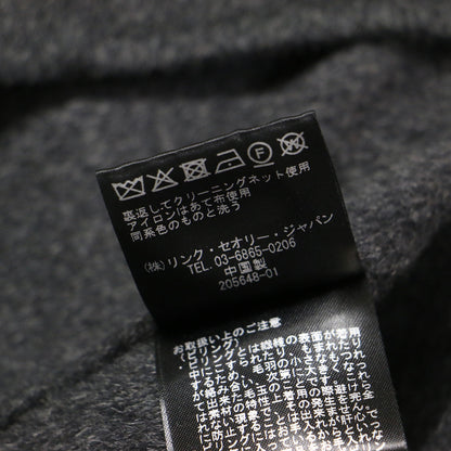 24秋冬 ダブルフェイス ショートコート / Moxie Briane レギュラーカラーコート コンパクト丈 ボックス ポケット ウール カシミヤ