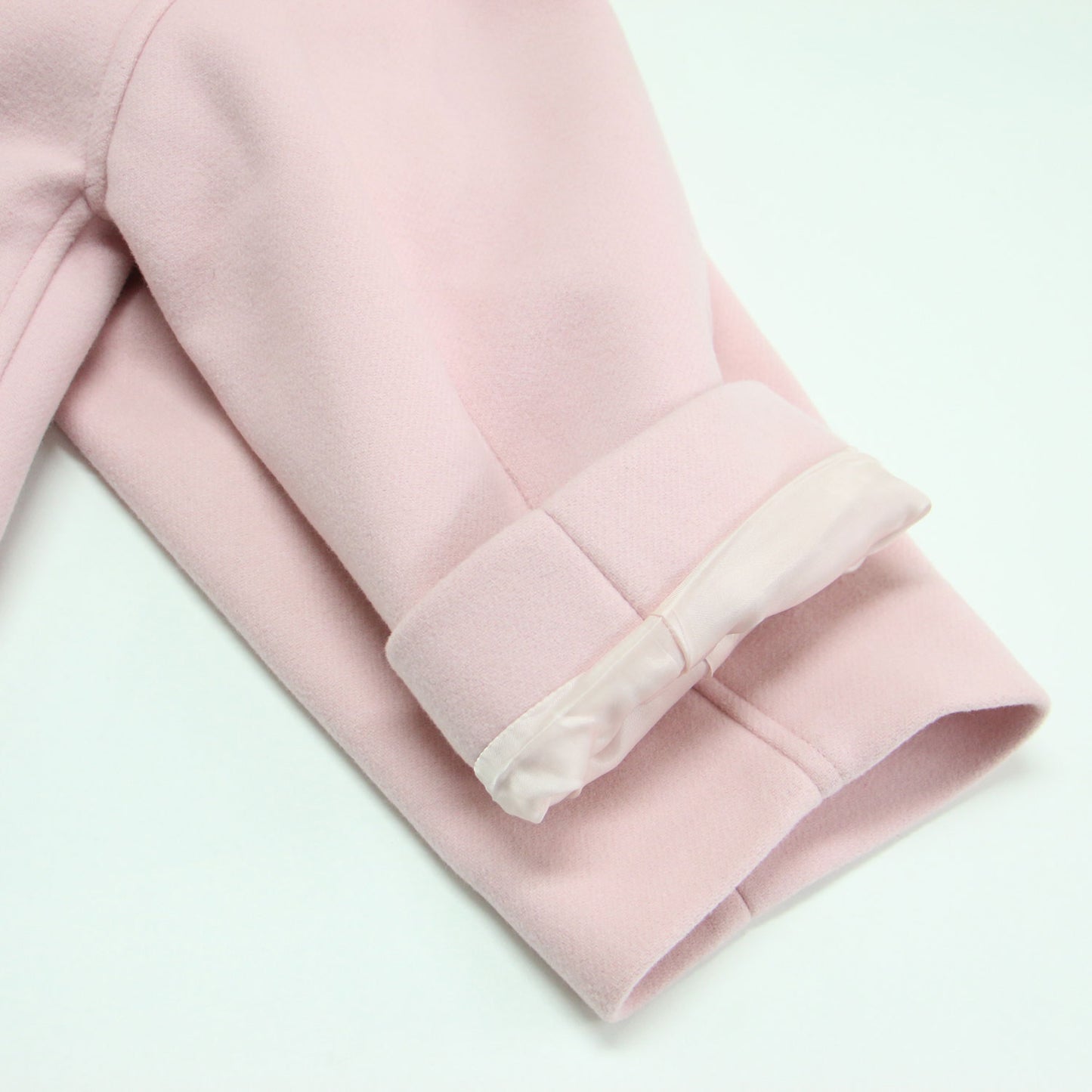21春夏 ダブルフェイス ショートコート / ジャケット 長袖 Vネック ワイド ドロップショルダー ウール