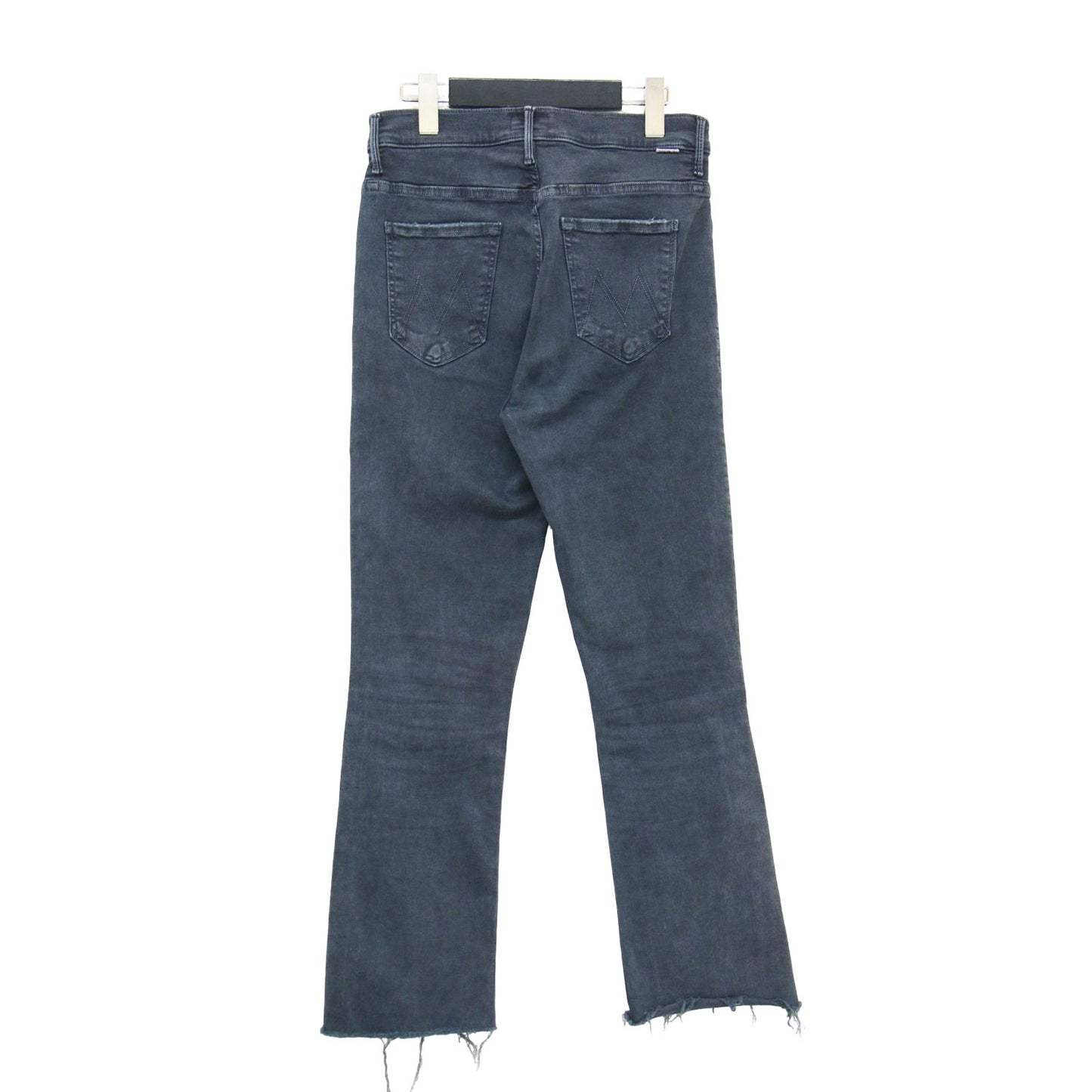 ダメージ加工 スキニー デニムパンツ / FADED BLACK INSIDER CROP ストレッチ クロップド丈 コンパクト コットン ストレッチ