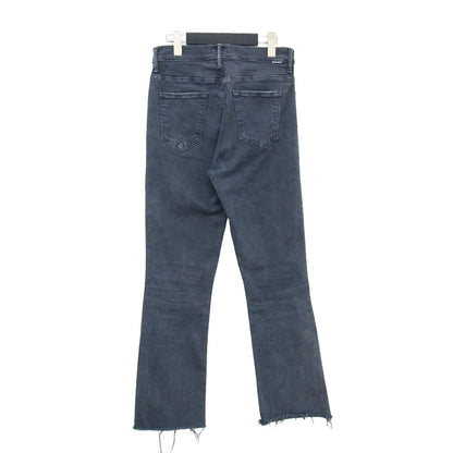 ダメージ加工 スキニー デニムパンツ / FADED BLACK INSIDER CROP ストレッチ クロップド丈 コンパクト コットン ストレッチ