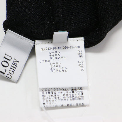 24秋冬 リブ コルセット ラメ プルオーバー ニット / クルーネック ノースリーブ