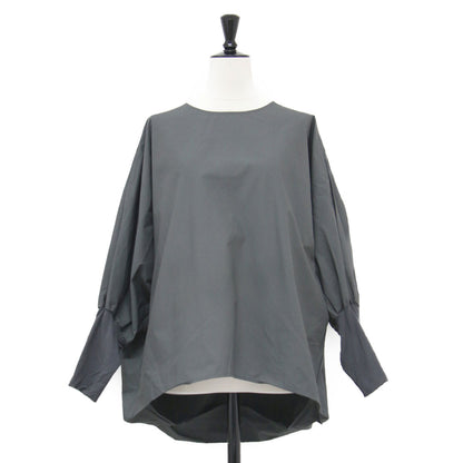 25秋冬 クルーネック コクーン プルオーバー / crew neck cocoon ブラウス 長袖 ワイド ドルマンスリーブ コットン