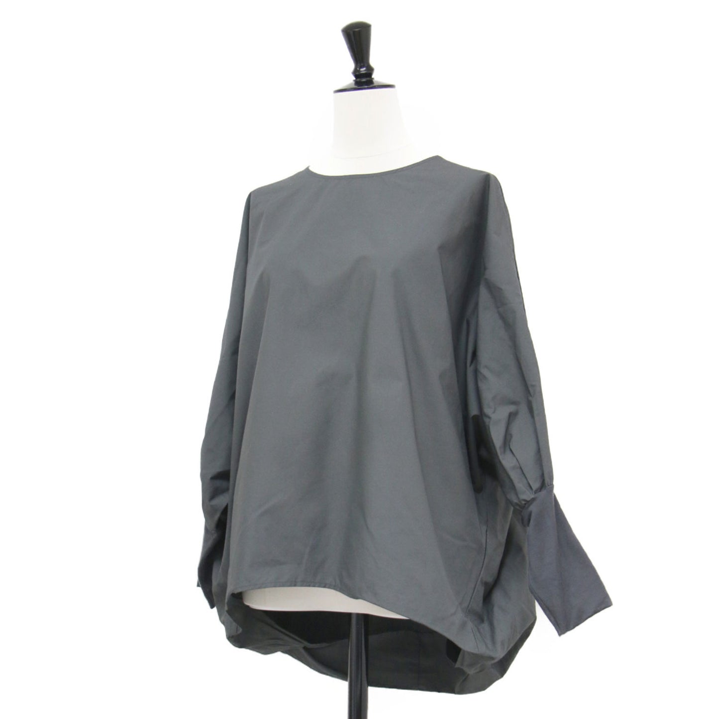 25秋冬 クルーネック コクーン プルオーバー / crew neck cocoon ブラウス 長袖 ワイド ドルマンスリーブ コットン