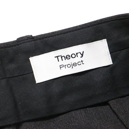 Project 22秋冬 ピンタック テーパード パンツ / Wool PL Flannel Wp01 クロップド丈 ストレッチ ウール フランネル
