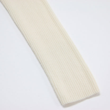 14Gリブ エクストラファイン メリノウール ラウンドネック ニット / プルオーバー 長袖 コンパクト ストレッチ