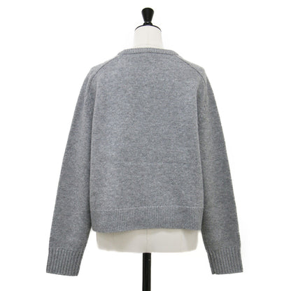 24秋冬 ウール カシミヤ クルーネック プルオーバー / Lana Cash Cropped CN PO ニット 長袖 クロップド丈 ミドルゲージ