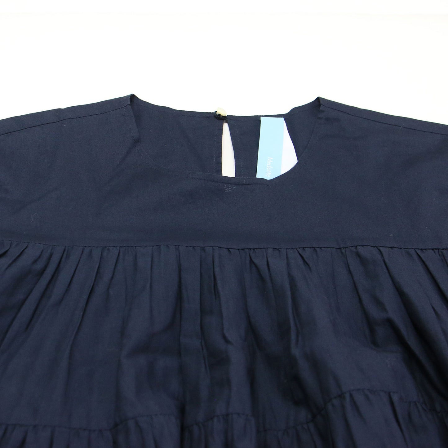 × TOMORROWLAND 別注 ソリマン ティアードドレス / SOLIMAN ワンピース 長袖 クルーネック 膝丈 フレア Aライン コットン