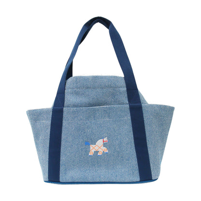 マザーズバッグ アニモー・ナッテ / トートバッグ ショルダー 刺繍 アニマルモチーフ スナップボタン ドローコード ウール コットン