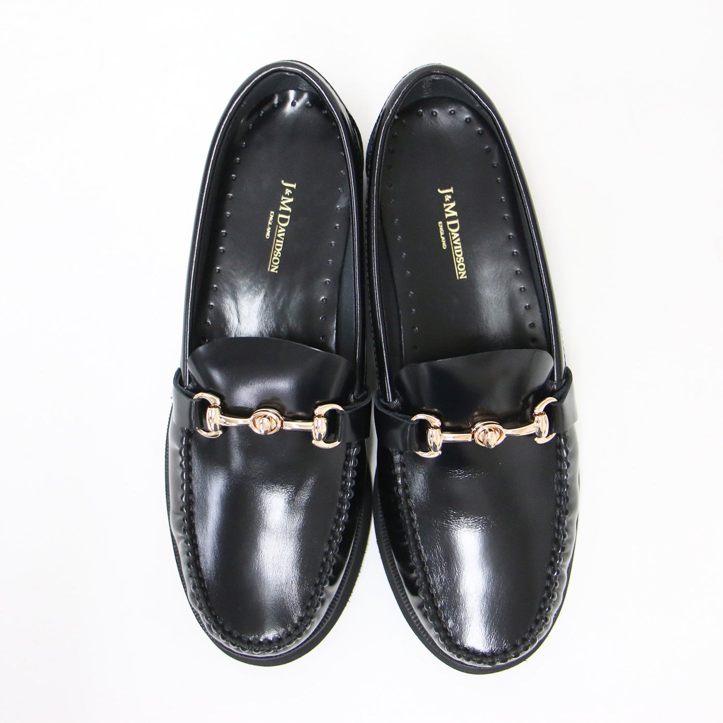 25秋冬 厚底 ビットローファー / フラット ラウンドトゥ ギャザー 本革