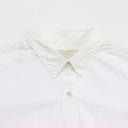 24秋冬 ウエスト ナロー シャツ / waist nallow 長袖 ボリュームスリーブ ドロップショルダー リボン スリット ウエストマーク シワ加工