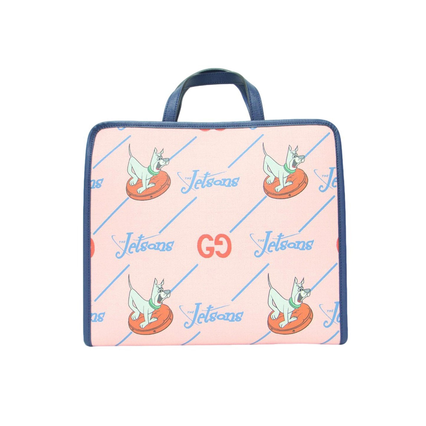 × 宇宙家族ジェットソン チルドレンズ トートバッグ / ハンドバッグ 総柄 プリント PVC レザー