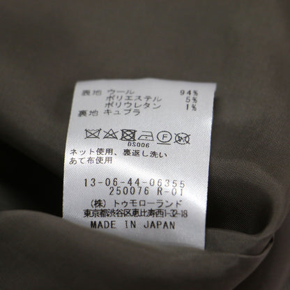 24秋冬 ウーステッドラメ スキッパーワンピース / ミディ丈 ストレートシルエット