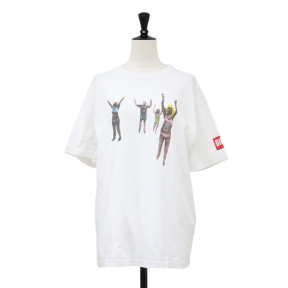 24春夏 コットン プリントTシャツ / カットソー 半袖 クルーネック ワイド